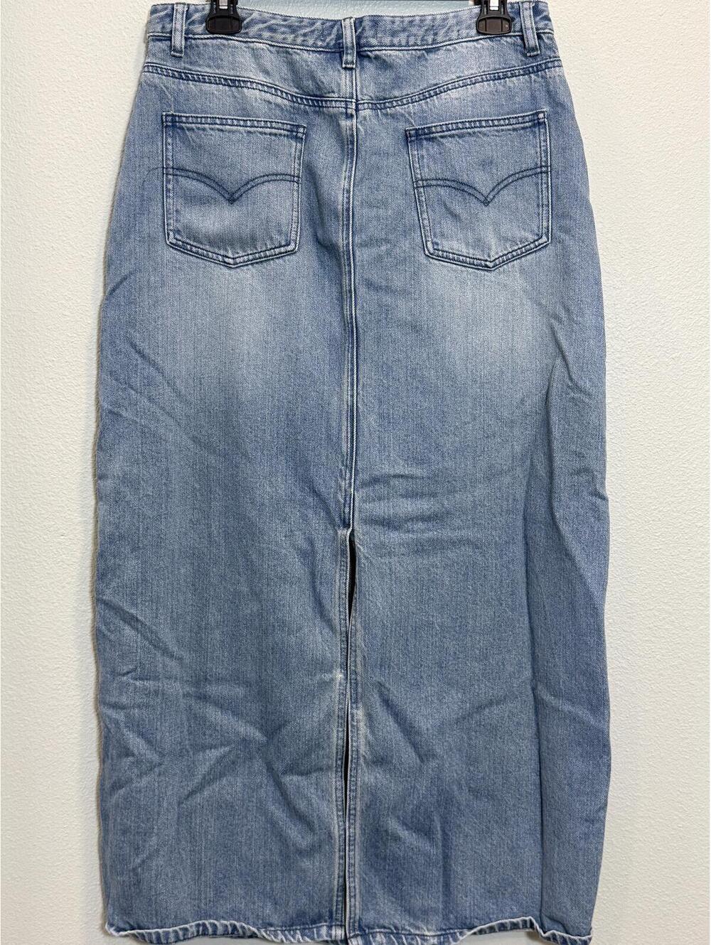 Pixie Market 100% Cotton Denim Maxi Skirt - Women's Large NWOT - Picture 5 of 8